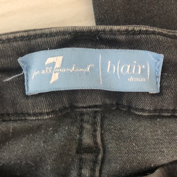 7 for All Mankind B(air) High Waisted Skinny Jeans. Dark Grey. Size 26 - Picture 4 of 8